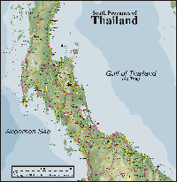 Karte Thailand Süd